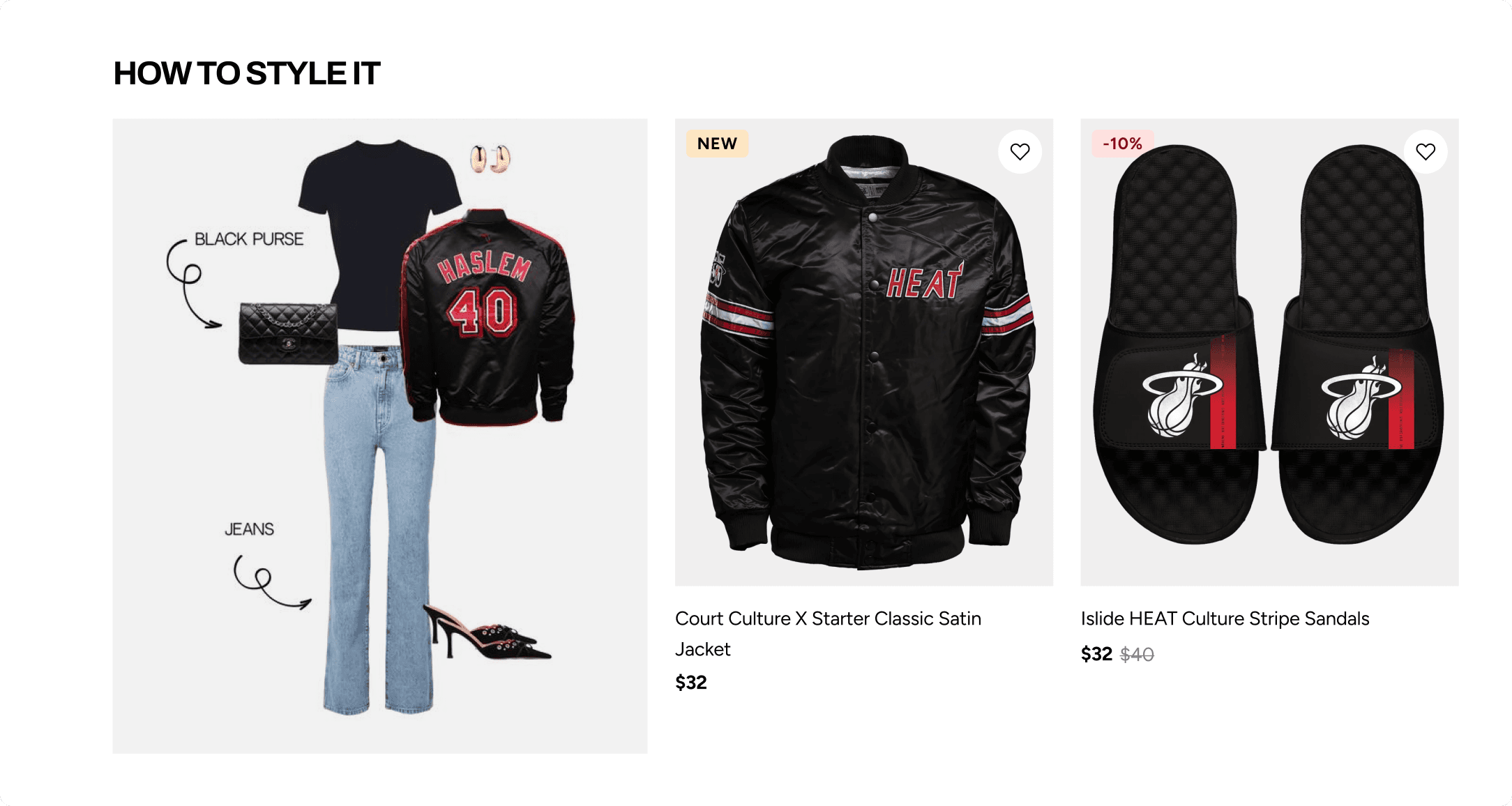 Miami Heat Store search results page with Klevu-powered suggestions for Heat Culture, jersey, Nike, and related products